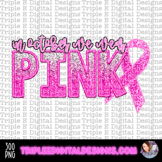 In October Breast Cancer Awareness PNG Design