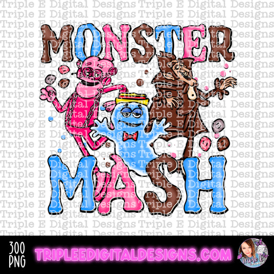 Monster Cereal Mash Design PNG