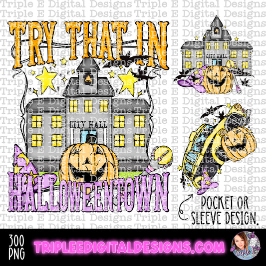Try That Halloween Design PNG