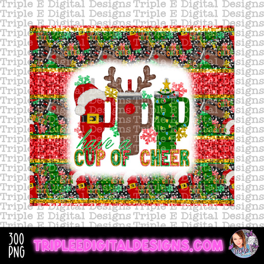 Cup Of Cheer Tumbler PNG Design