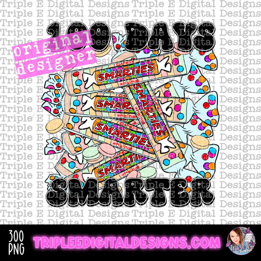 100 Days Smarter PNG Design