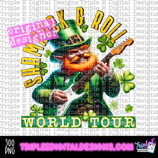 Shamrock And Roll World Tour PNG Design