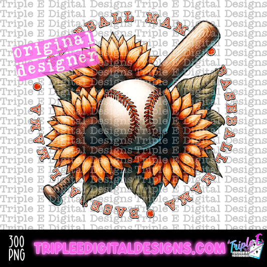 Baseball Mama PNG Design