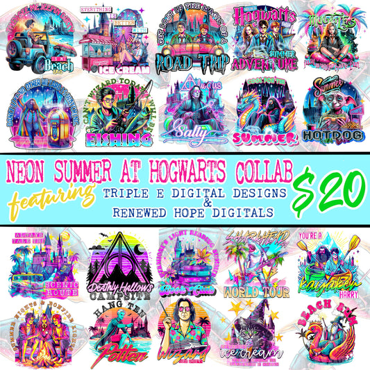 Neon Summer At Hogwarts Collab w/ Renewed Hope Digitals