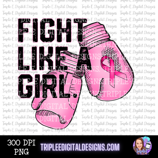 Fight Like a Girl Breast Awesomeness PNG