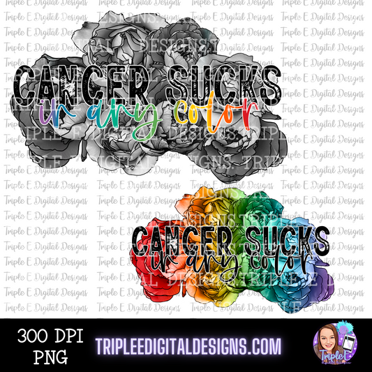 Cancer Sucks in Any Color PNG